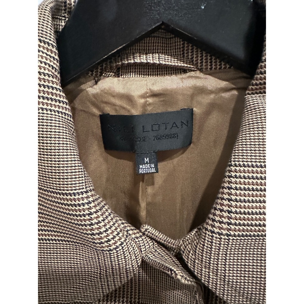 NWOT Nili Lotan Watson Duster Trench Coat in Beige Check Old Money/ Quiet Luxury - Picture 8 of 15